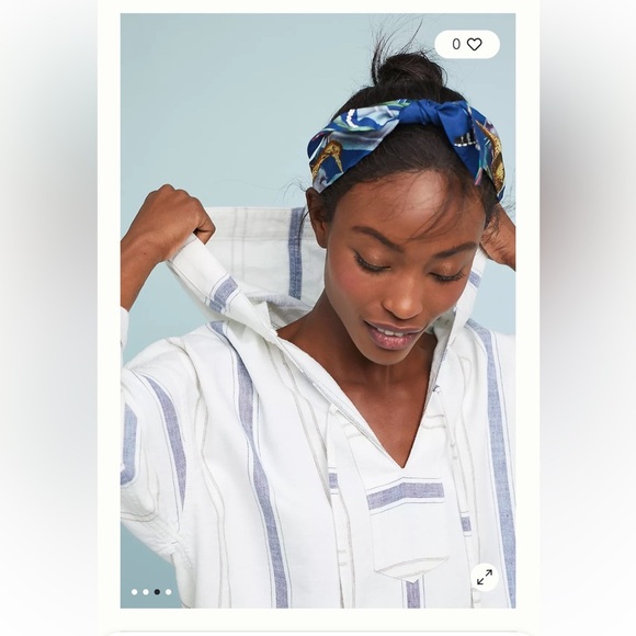 Citizens of Humanity Striped Hoodie Linen Cotton Blend Size S - Picture 3 of 9